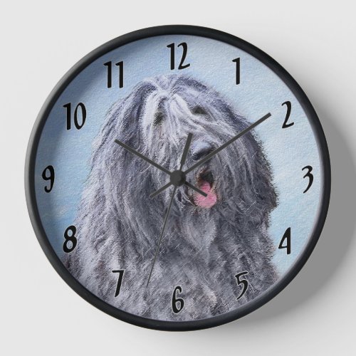 Bergamasco Sheepdog Painting _ Cute Original Dog A Clock