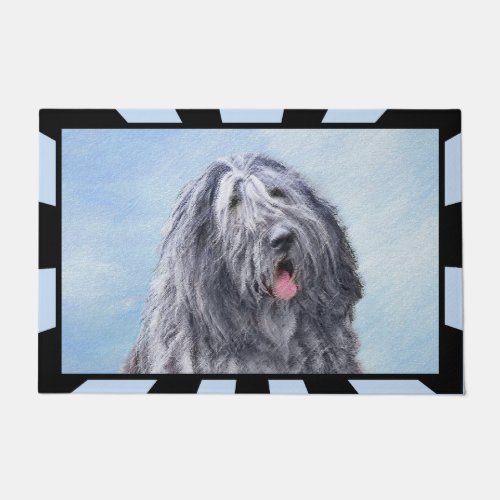 Bergamasco Sheepdog Painting _ Cute Original Dog A Doormat