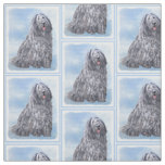 Bergamasco Sheepdog Painting - Cute Original Dog A Fabric