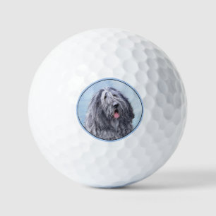 Bergamasco Sheepdog Painting - Cute Original Dog A Golf Balls