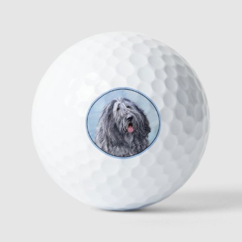 Bergamasco Sheepdog Painting _ Cute Original Dog A Golf Balls