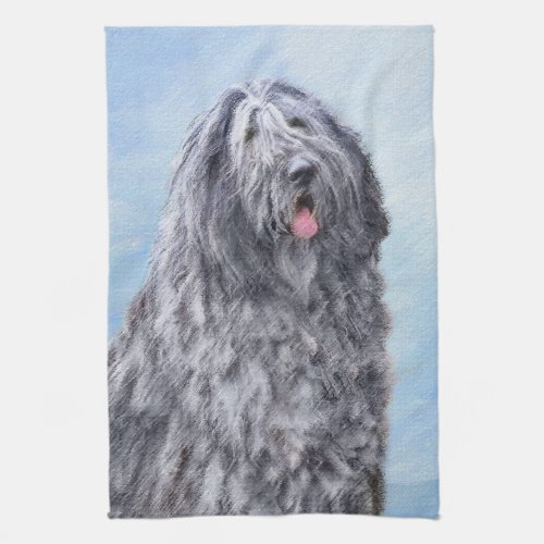 Bergamasco Sheepdog Painting _ Cute Original Dog A Kitchen Towel