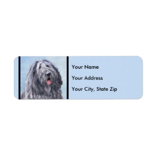Bergamasco Sheepdog Painting - Cute Original Dog A Label