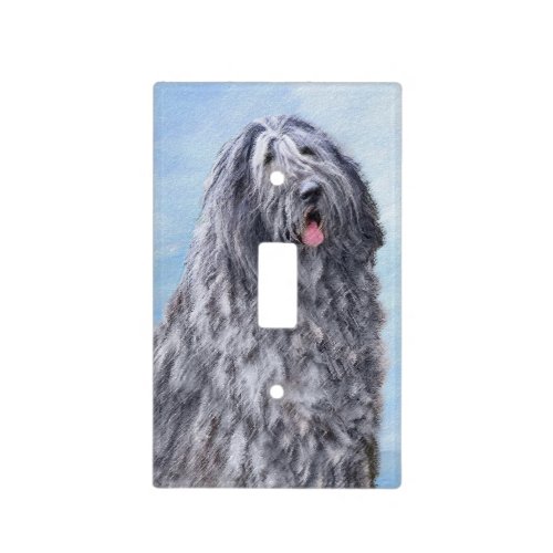 Bergamasco Sheepdog Painting _ Cute Original Dog A Light Switch Cover