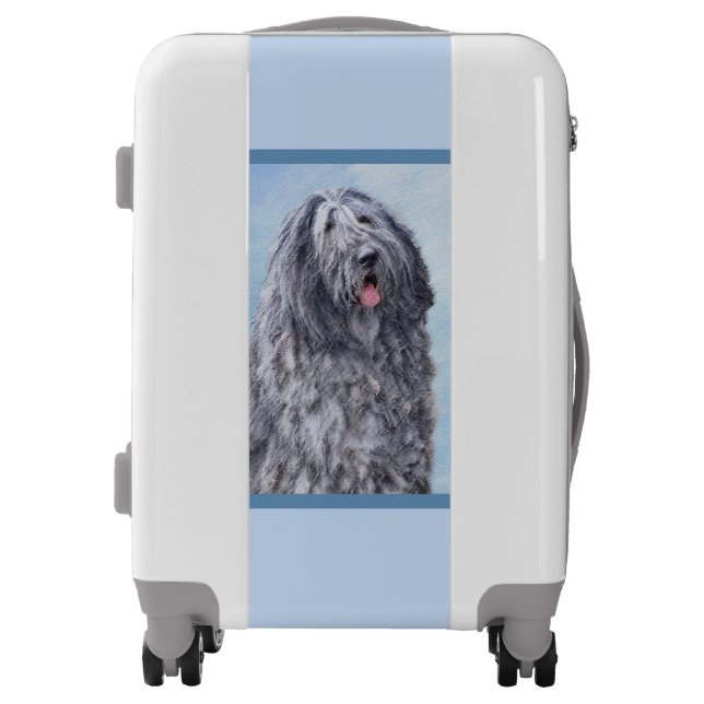 Bergamasco Sheepdog Painting - Cute Original Dog A Luggage (Front)