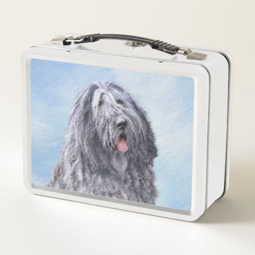 Bergamasco Sheepdog Painting _ Cute Original Dog A Metal Lunch Box