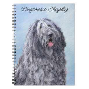Bergamasco Sheepdog Painting - Cute Original Dog A Notebook