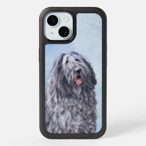 Bergamasco Sheepdog Painting _ Cute Original Dog A iPhone 15 Case