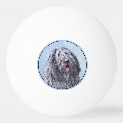 Bergamasco Sheepdog Painting _ Cute Original Dog A Ping Pong Ball