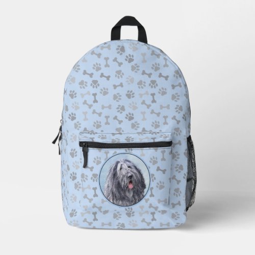 Bergamasco Sheepdog Painting _ Cute Original Dog A Printed Backpack