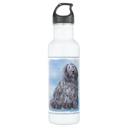 Bergamasco Sheepdog Painting - Cute Original Dog A Stainless Steel Water Bottle