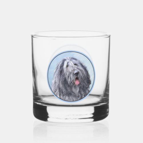 Bergamasco Sheepdog Painting _ Cute Original Dog A Whiskey Glass