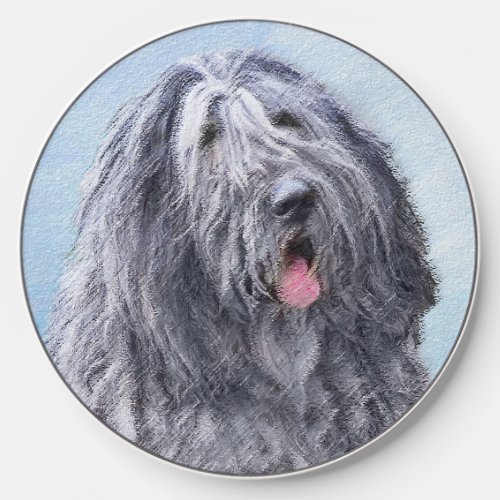 Bergamasco Sheepdog Painting _ Cute Original Dog A Wireless Charger