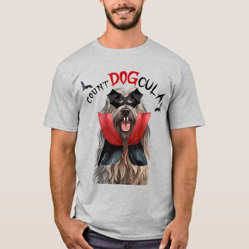 Bergamasco Vampire Dog Funny Halloween T_Shirt