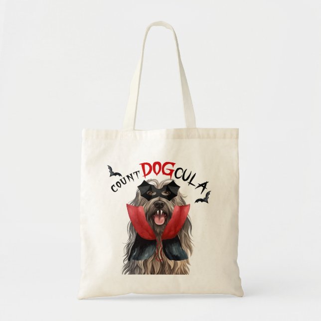 Bergamasco Vampire Dog Trick or Treat Tote Bag (Front)