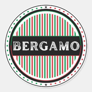 Bergamo City Pride Emblem – Italian Identity Classic Round Sticker