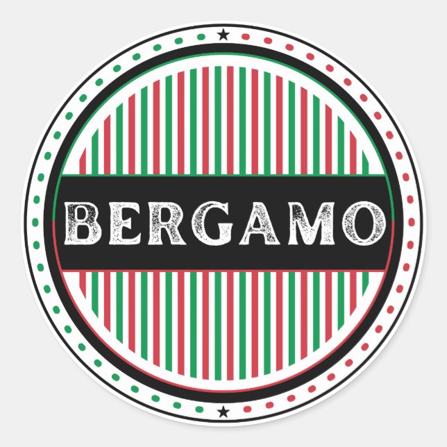 Bergamo City Pride Emblem – Italian Identity Classic Round Sticker (Front)