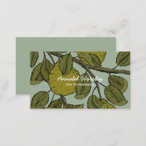 Bergamot branches illustration business card