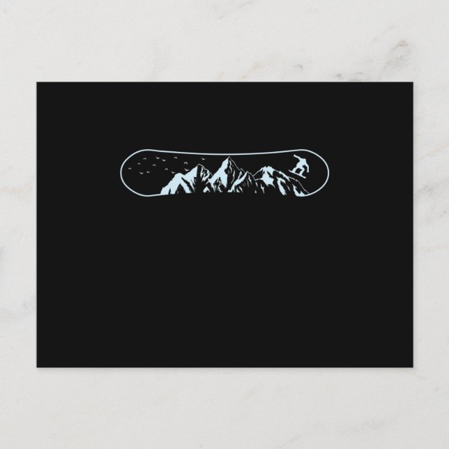 Berge auf dem Snowboard Postcard (Front)