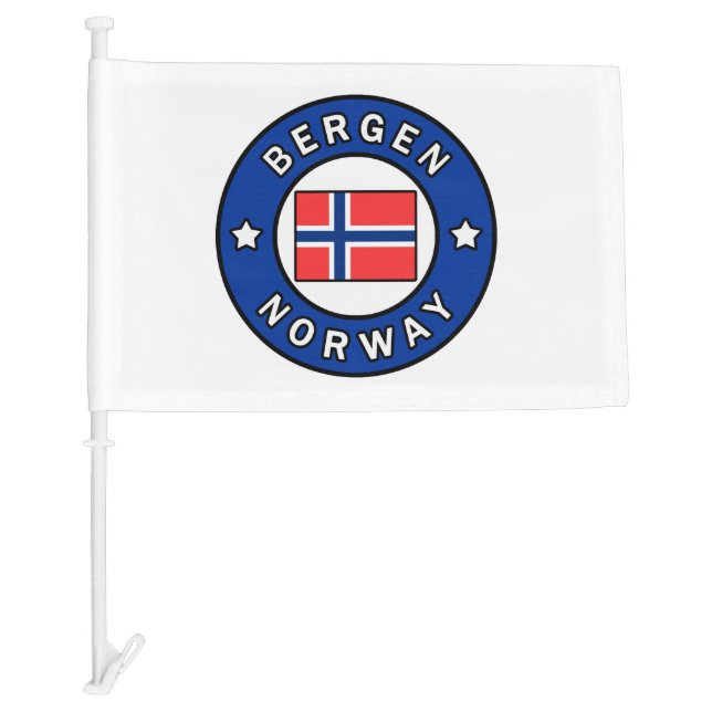 Bergen Norway Car Flag (Front)