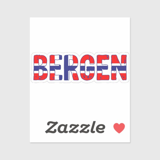 Bergen Norway Sticker (Sheet)