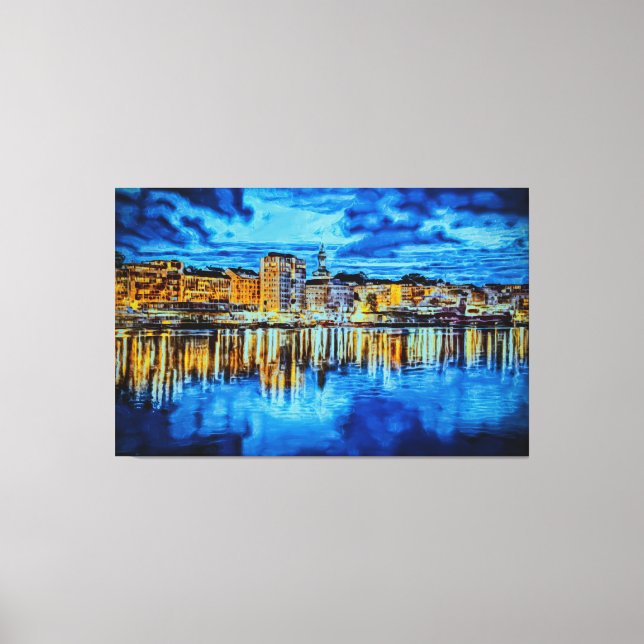 BERGEN - NORWAY - THE GATEWAY TO THE FJORDS CANVAS PRINT (Front)