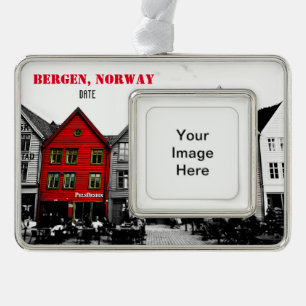 Bergen Norway Travel Christmas Ornament Customized