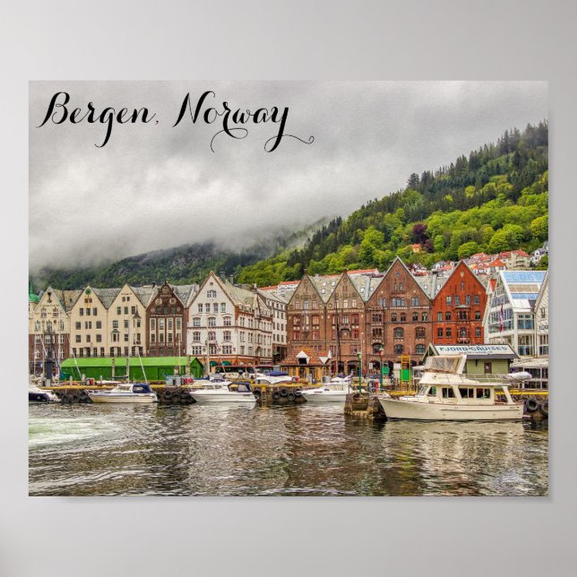 Bergen Norway Travel Photo Poster (Front)