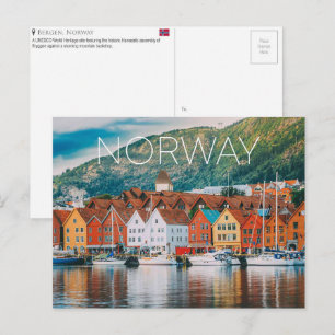Bergen, Norway Travel Postcard