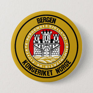 Bergen Round Emblem Button