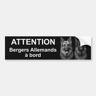 Berger allemands a bord bumper sticker