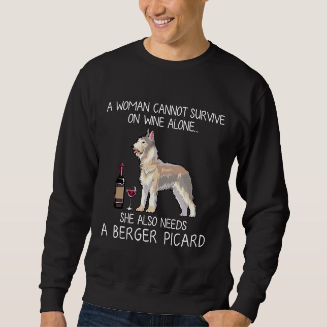Berger Picard And Wine Dog Fitted Sweatshirt (Front)