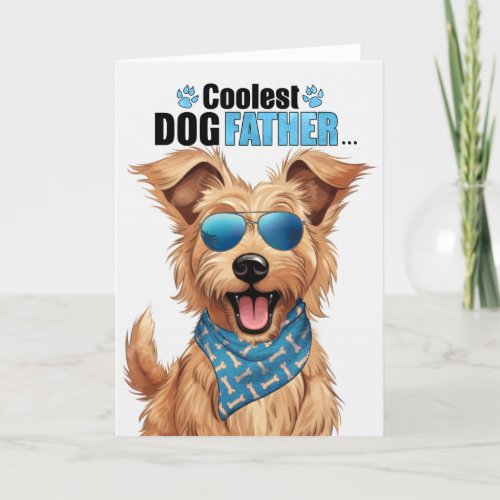 Berger Picard Dog Coolest Dad Ever Fathers Day Holiday Card