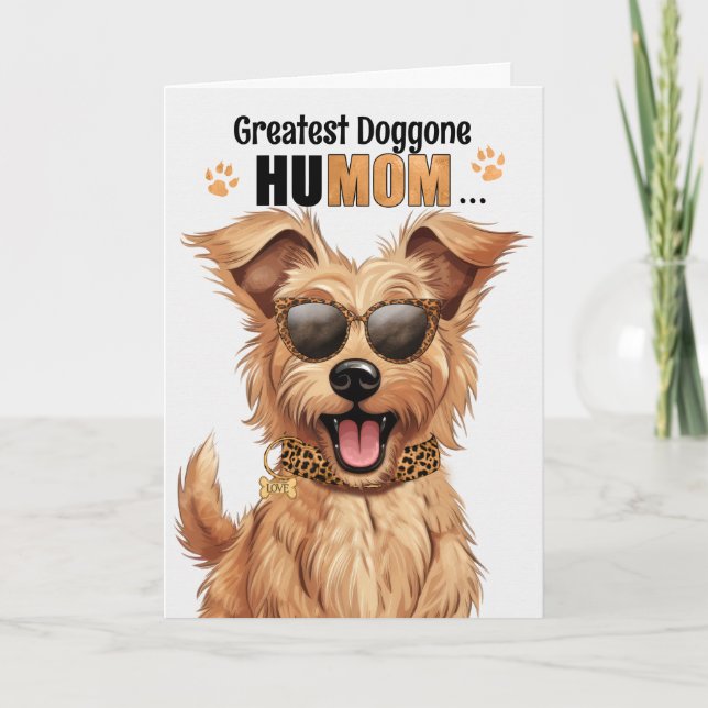 Berger Picard Dog Greatest HuMOM Mother's Day Holiday Card (Front)