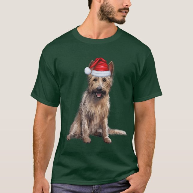 Berger Picard Dog Lover Funny Christmas T-Shirt (Front)