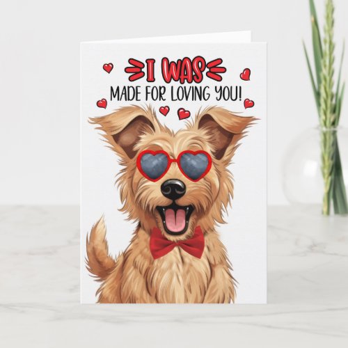 Berger Picard Dog Made for Loving You Valentine Holiday Card
