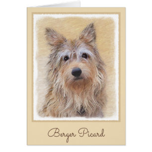 Berger Picard Painting - Cute Original Dog Art Cards