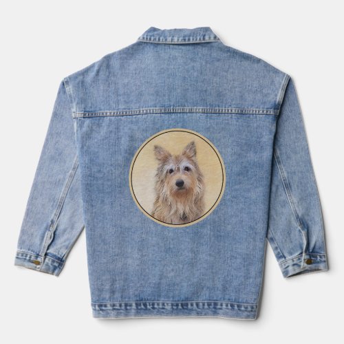 Berger Picard Painting _ Cute Original Dog Art Denim Jacket