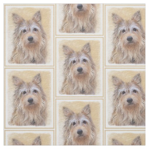 Berger Picard Painting - Cute Original Dog Art Fabric
