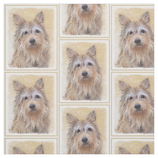 Berger Picard Painting - Cute Original Dog Art Fabric (Swatch)