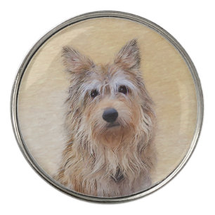 Berger Picard Painting - Cute Original Dog Art Golf Ball Marker