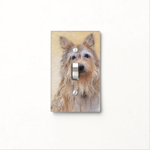 Berger Picard Painting - Cute Original Dog Art Light Switch Cover