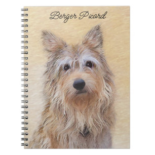 Berger Picard Painting - Cute Original Dog Art Notebook