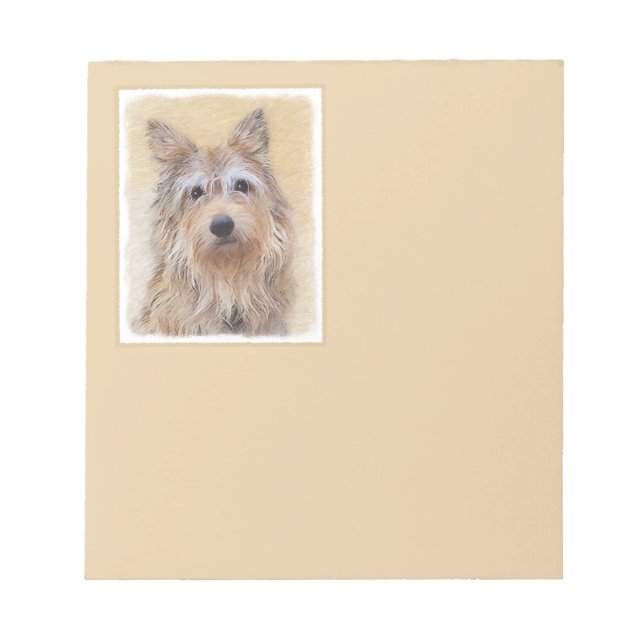Berger Picard Painting - Cute Original Dog Art Notepad (Front)