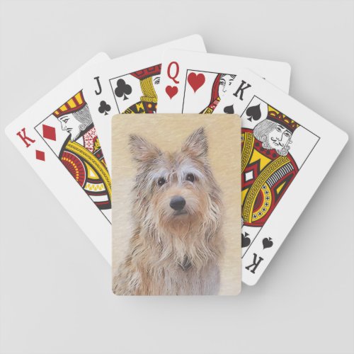Berger Picard Painting _ Cute Original Dog Art Playing Cards