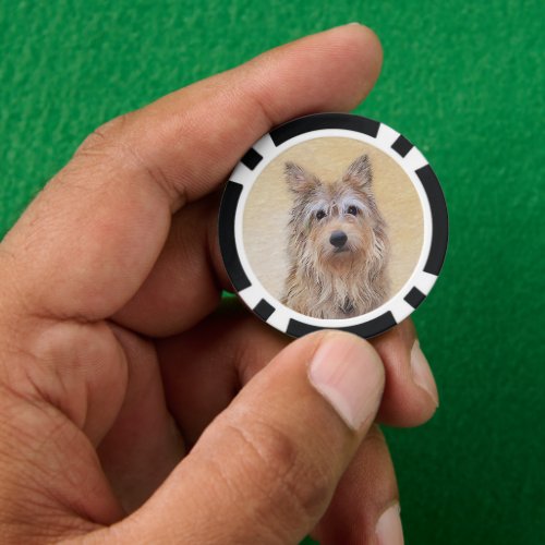 Berger Picard Painting _ Cute Original Dog Art Poker Chips