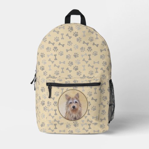 Berger Picard Painting _ Cute Original Dog Art Printed Backpack