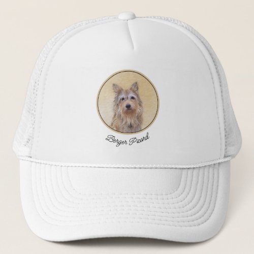 Berger Picard Painting _ Cute Original Dog Art Trucker Hat