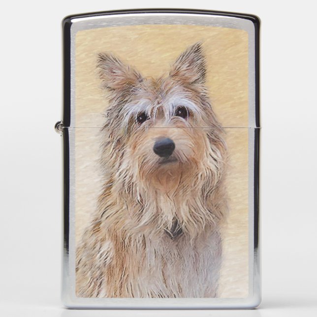 Berger Picard Painting - Cute Original Dog Art Zippo Lighter (Front)