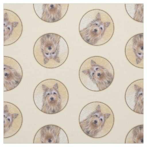 Berger Picard Shepherd Dark Fawn Painting Dog Art Fabric